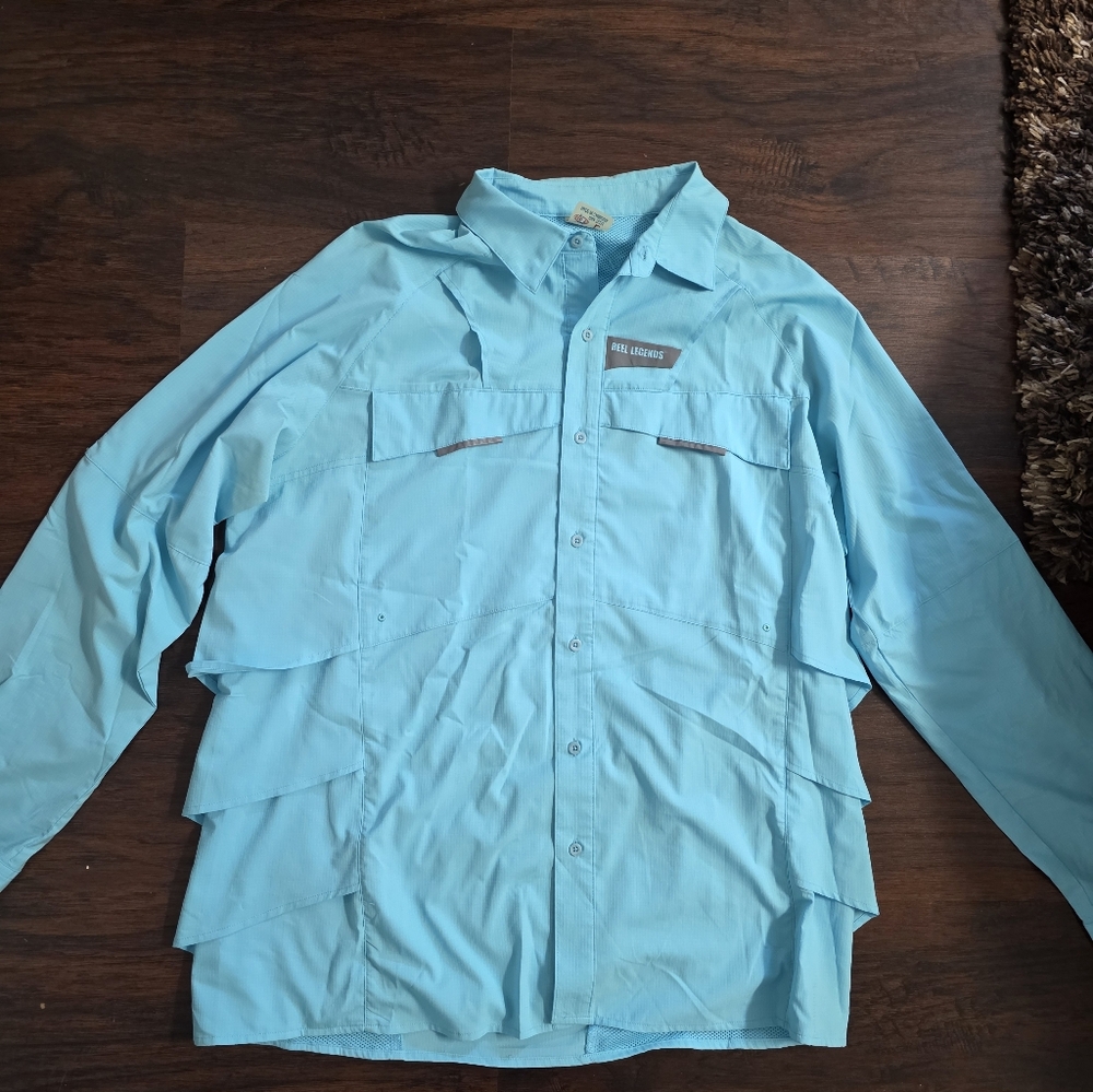 Reel Legends Light Blue Performance Shirt